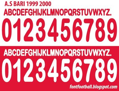 Font Vector AS Bari 1999 2000 kit