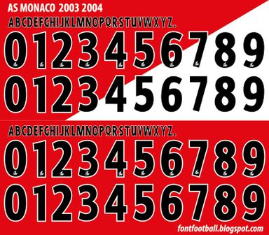Font Vector AS Monaco 2003 2004 kit