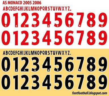 Font Vector AS Monaco 2005 2006 kit