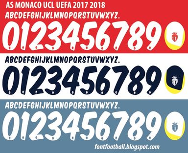 Font Vector AS Monaco UCL 2017 2018 kit