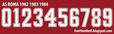 Font Vector AS Roma 1982 1983 1984 kit