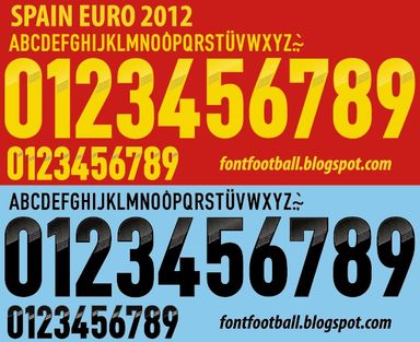 Font Vector Spain Euro 2012 kit