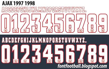 Font Vector Ajax 1997 1998 kit