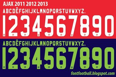 Font Vector Ajax 2011 2012 2013 kit