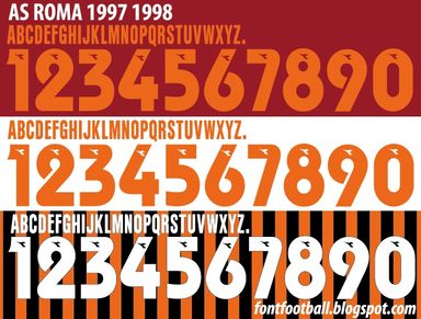 Font Vector AS Roma 1997 1998 kit