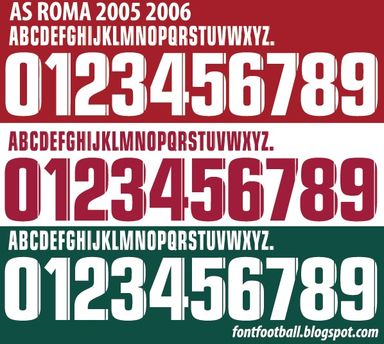 Font Vector AS Roma 2005 2006 kit