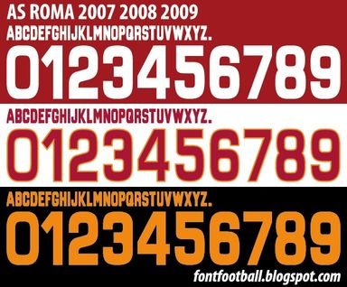 Font Vector AS Roma 2007 2008 2009 kit