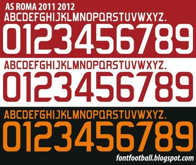 Font Vector AS Roma 2011 2012 kit