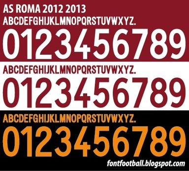 Font Vector AS Roma 2012 2013 kit