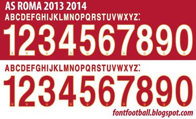 Font Vector AS Roma 2013 2014 kit