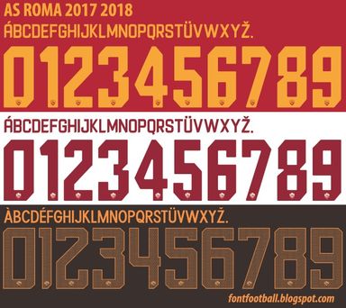 Font Vector AS Roma 2017 2018 kit