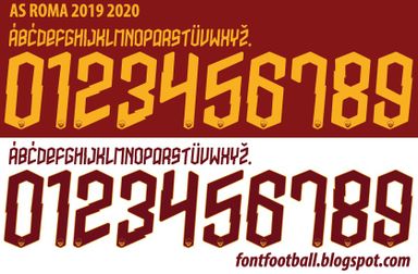Font Vector AS Roma 2019 2020 kit