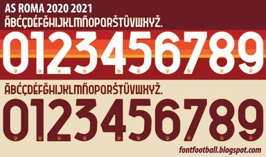 Font Vector AS Roma 2020 2021 kit