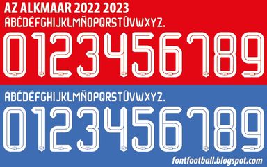Font Vector AZ Alkmaar 2022 2023 kit