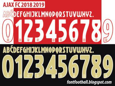Font Vector Ajax 2018 2019 kit