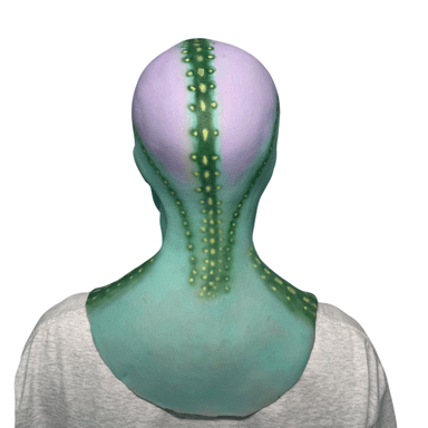 Colorful alien silicone mask headgear