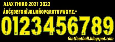 Font Vector Ajax Third 3rd 2021 2022 kit