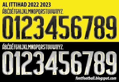Font Vector AL Ittihad 2022 2023 kit