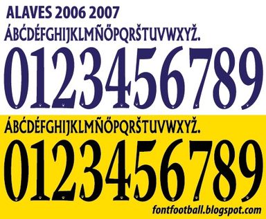 Font Vector Alaves 2006 2007 kit