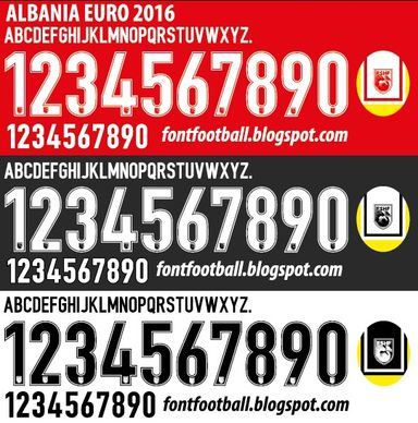 Font Vector Albania Euro 2016 kit