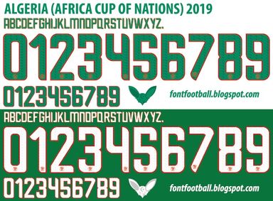 Font Vector Algeria (Africa Cup of Nations) 2019 kit