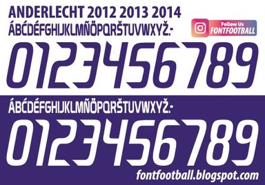 Font Vector Anderlecht 2012 2013 2014 kit
