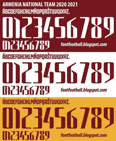 Font Vector Armenia National Team 2020 2021 kit
