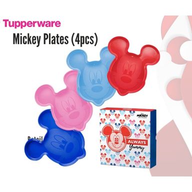 DISNEY MICKEY MOUSE PLATE SET TUPPERWARE