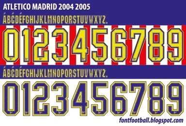 Font Vector Atletico Madrid 2004 2005 kit