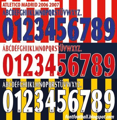 Font Vector Atletico Madrid 2006 2007 kit
