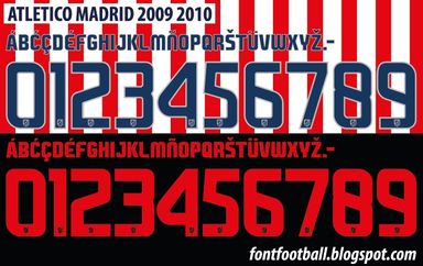 Font Vector Atletico Madrid 2009 2010 kit