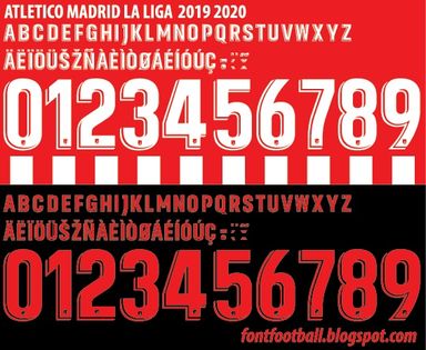 Font Vector Atletico Madrid La Liga 2019 2020 kit