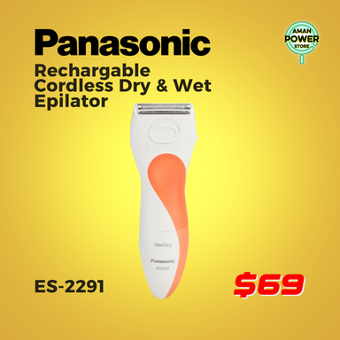 PANASONIC RECHARGABLE CORDLESS DRY & WET EPILATOR ES-2291