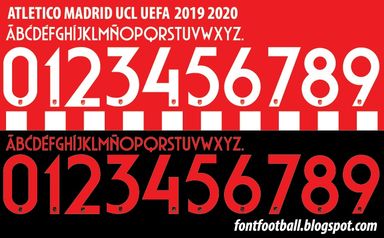 Font Vector Atletico Madrid UCL UEFA 2019 2020 kit