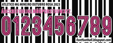 Font Vector Atlético MG Mineiro Outubro Rosa 2023 kit