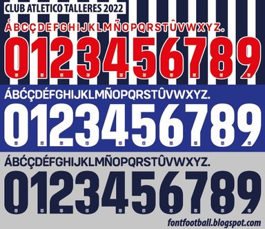 Font Vector Atlético Talleres 2022 Shirt