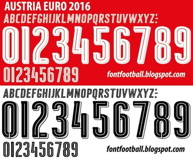 Font Vector Austria Euro 2016 kit