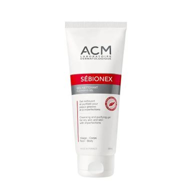ACM Sébionex - Gel Nettoyant et Purifiant - Visage et Corps - Peaux Grasses ou à Imperfections, 200ml