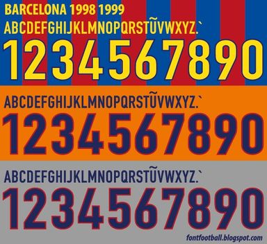 Font Vector Barcelona 1998 1999 kit
