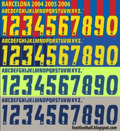 Font Vector Barcelona 2004 2005 2006 kit