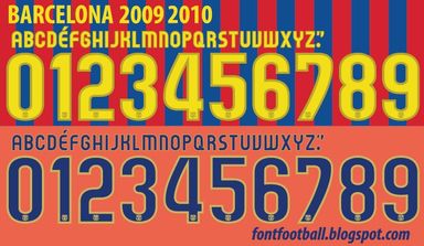 Font Vector Barcelona 2009 2010 kit