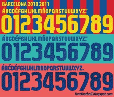 Font Vector Barcelona 2010 2011 kit
