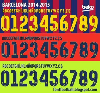 Font Vector Barcelona 2014 2015 kit