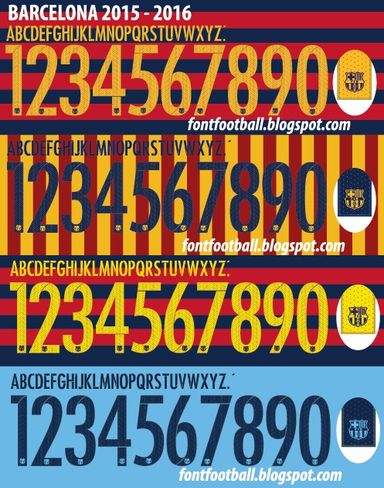 Font Vector Barcelona 2015 2016 kit