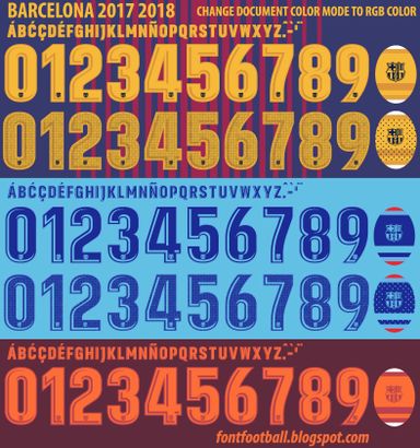 Font Vector Barcelona 2017 2018 kit