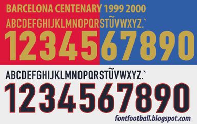 Font Vector Barcelona Centenary 1999 2000 kit