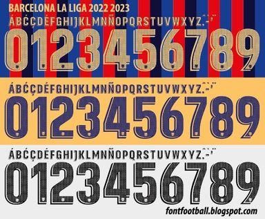 Font Vector Barcelona La Liga 2022 2023 kit