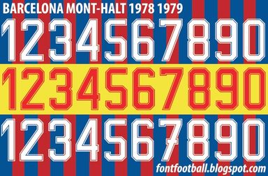 Font Vector Barcelona Mont-halt 1978 1979 kit