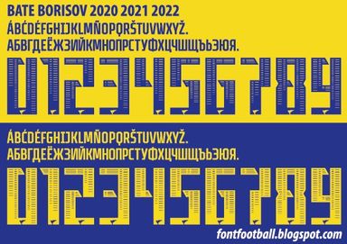 Font Vector Bate Borisov 2020 2021 2022 kit