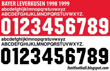 Font Vector Bayer Leverkusen 1998 1999 kit